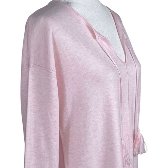 LILLY PULITZER Colene Sweater Size Medium Tassels Pink - Picture 10 of 16